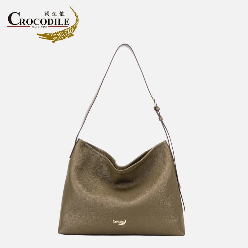 【DD专属】鳄鱼恤大容量真皮腋下单肩女包CB00002J