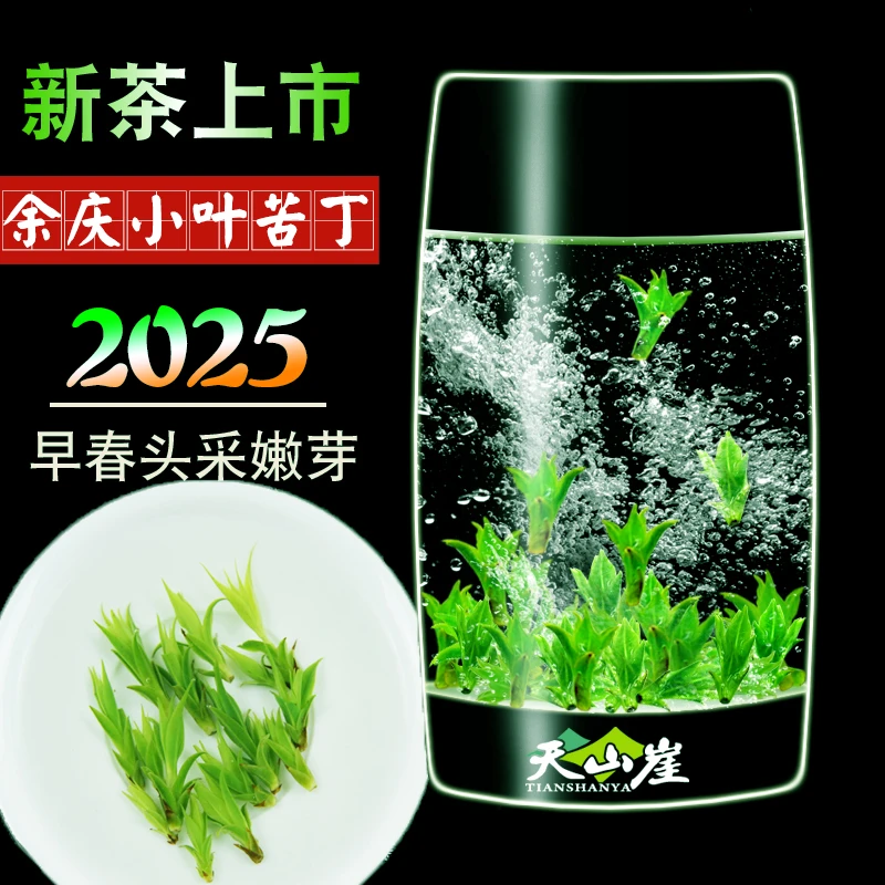 6A特级余庆小叶苦丁茶2025新茶叶贵州青山绿水毛冬青绿茶头采米芽
