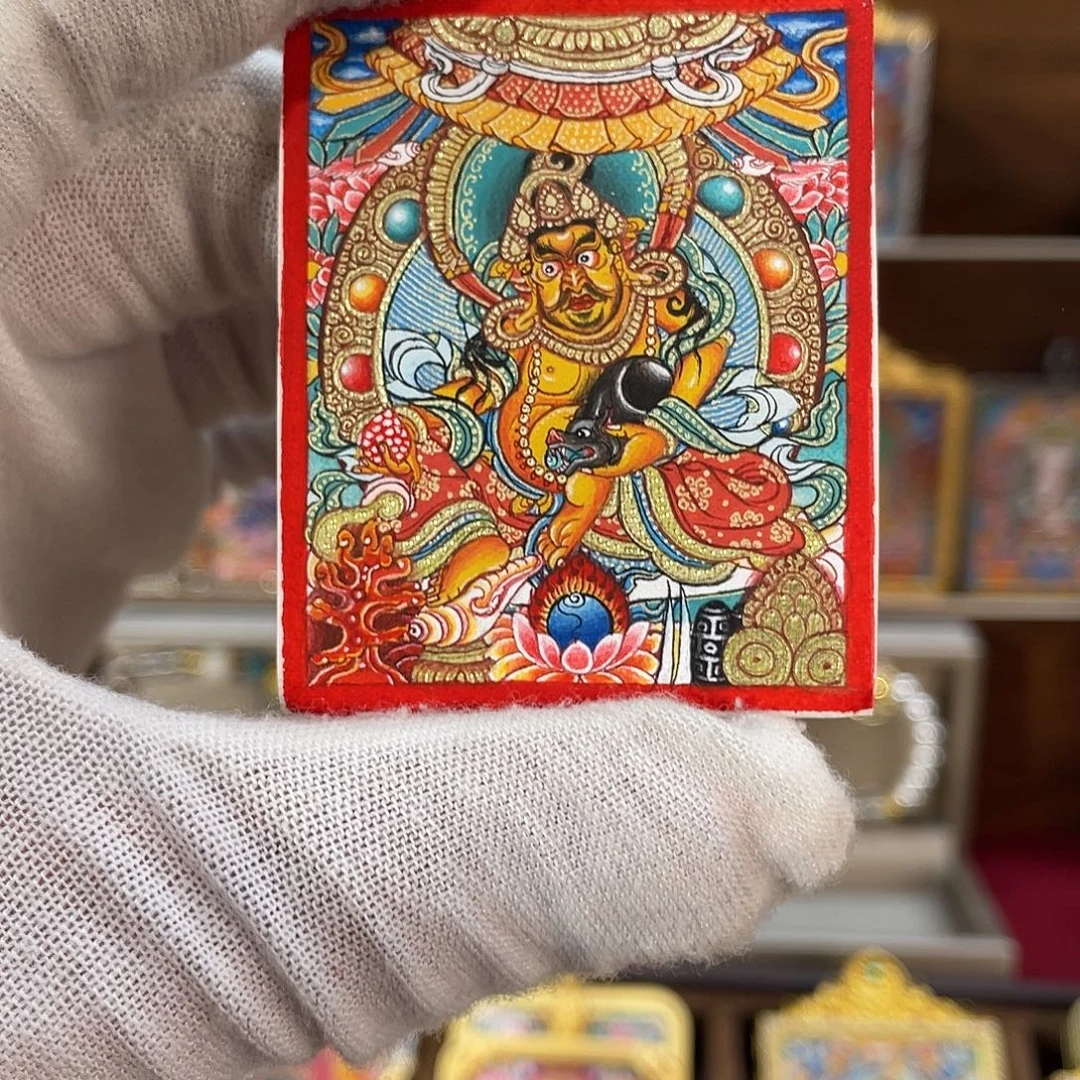 赤***练吊坠久美画僧手绘唐卡