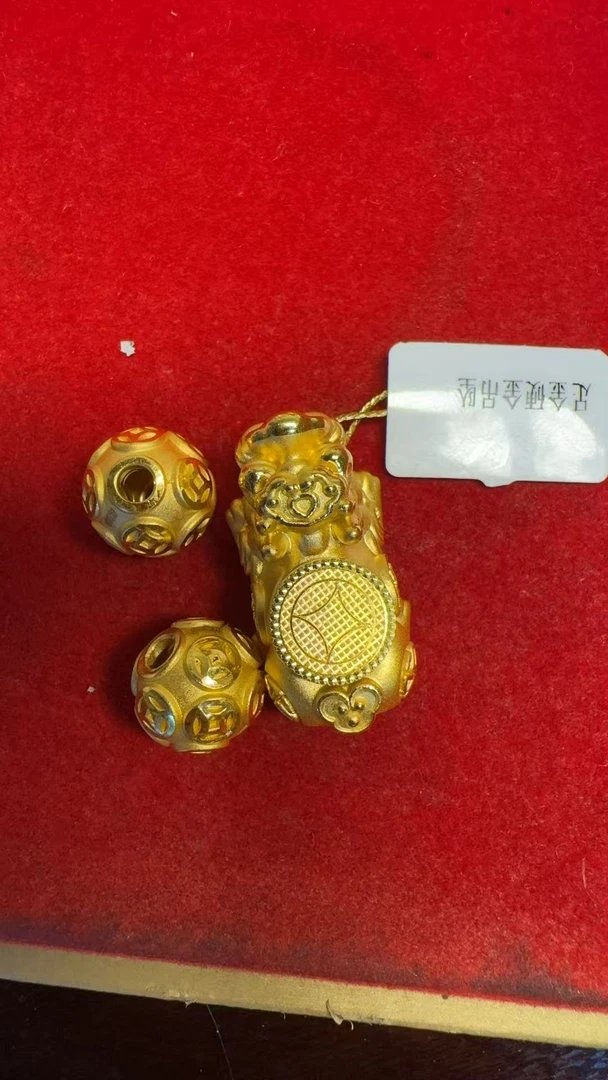 9.62克足金999貔貅转运珠
