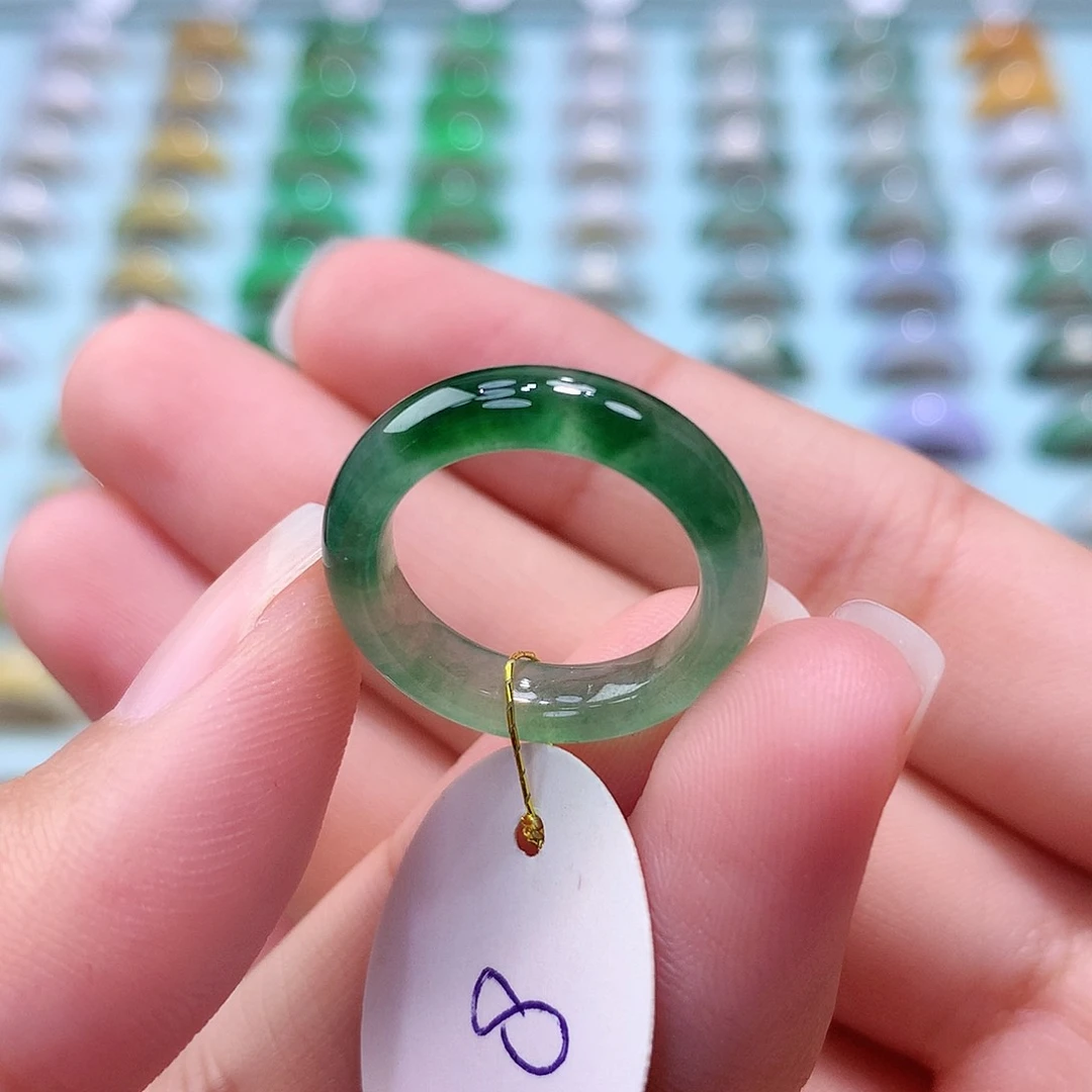 未镶嵌戒指翡翠8圈