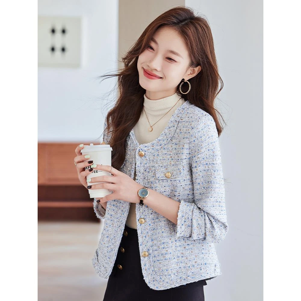 小香风外套女春秋2026秋季新款爆款高级感修身小个子休闲短款上衣