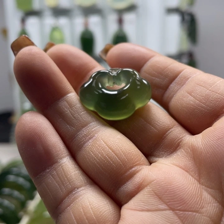 蛇纹石玉合金颈饰