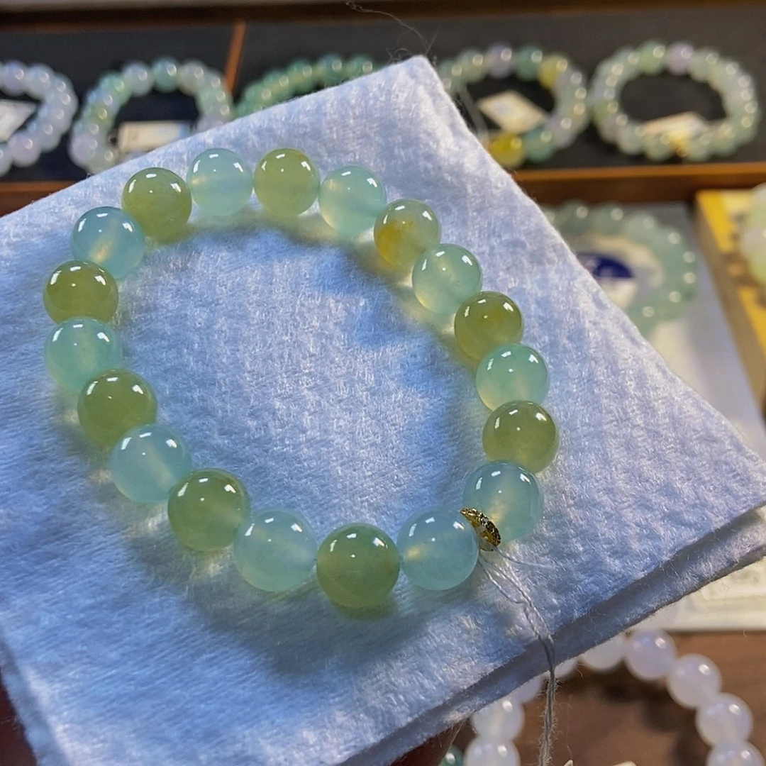 定制翡翠未镶嵌翡翠手串卡9.8