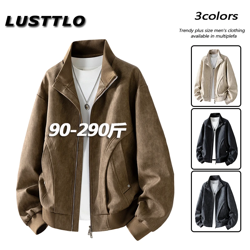 男士皮衣春秋季新款大码皮夹克PU皮潮流立领长袖时尚百搭工装外套