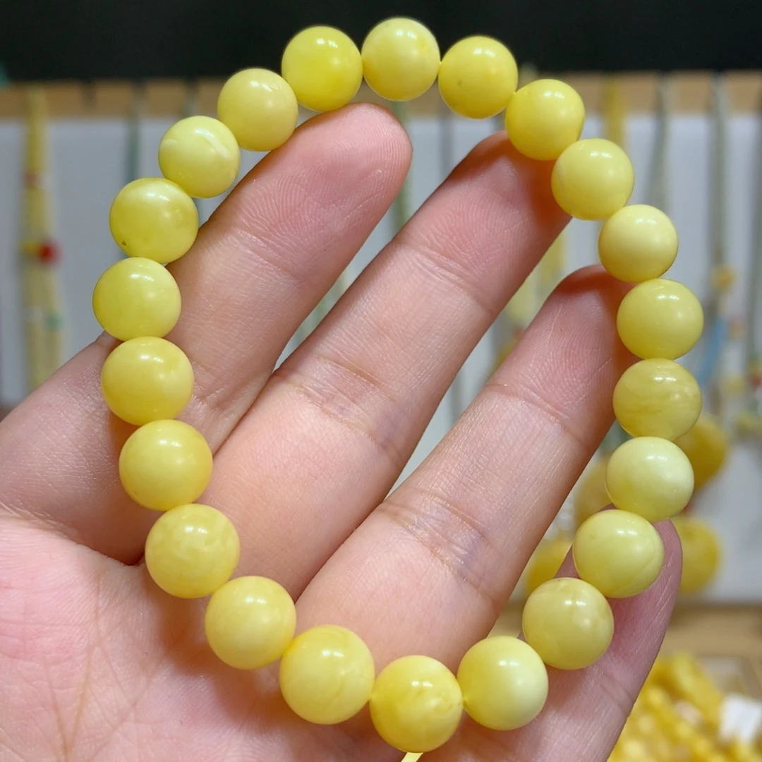 手链蜜蜡未镶嵌特价瑕疵8.8mm