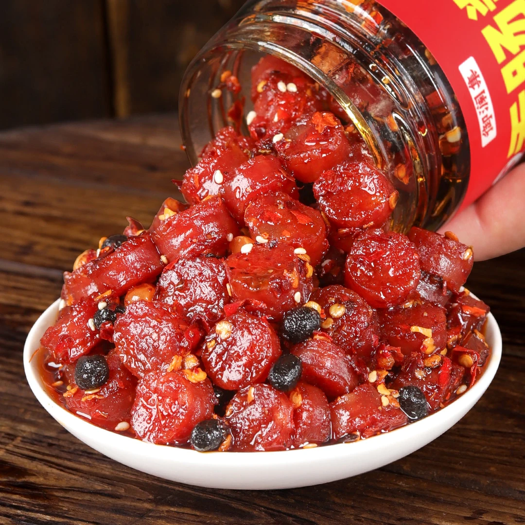 御澜集香肠拌饭酱腊肠下饭菜豆豉辣椒酱即食腊肠酱拌面拌饭酱瓶装