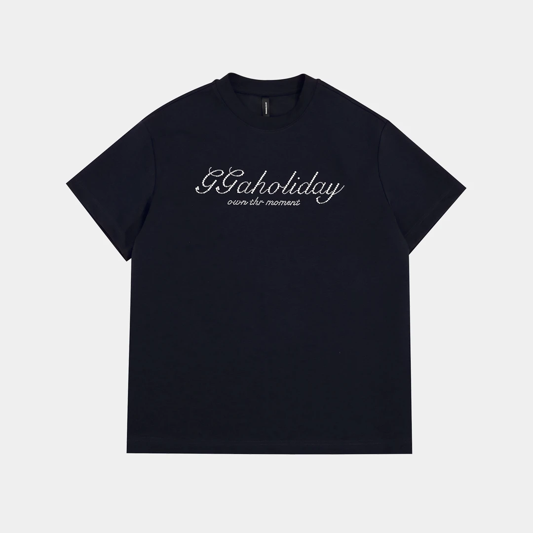 25N夏季新款轻奢高级感美式街头潮流设计净版亮钻短袖大T 152585