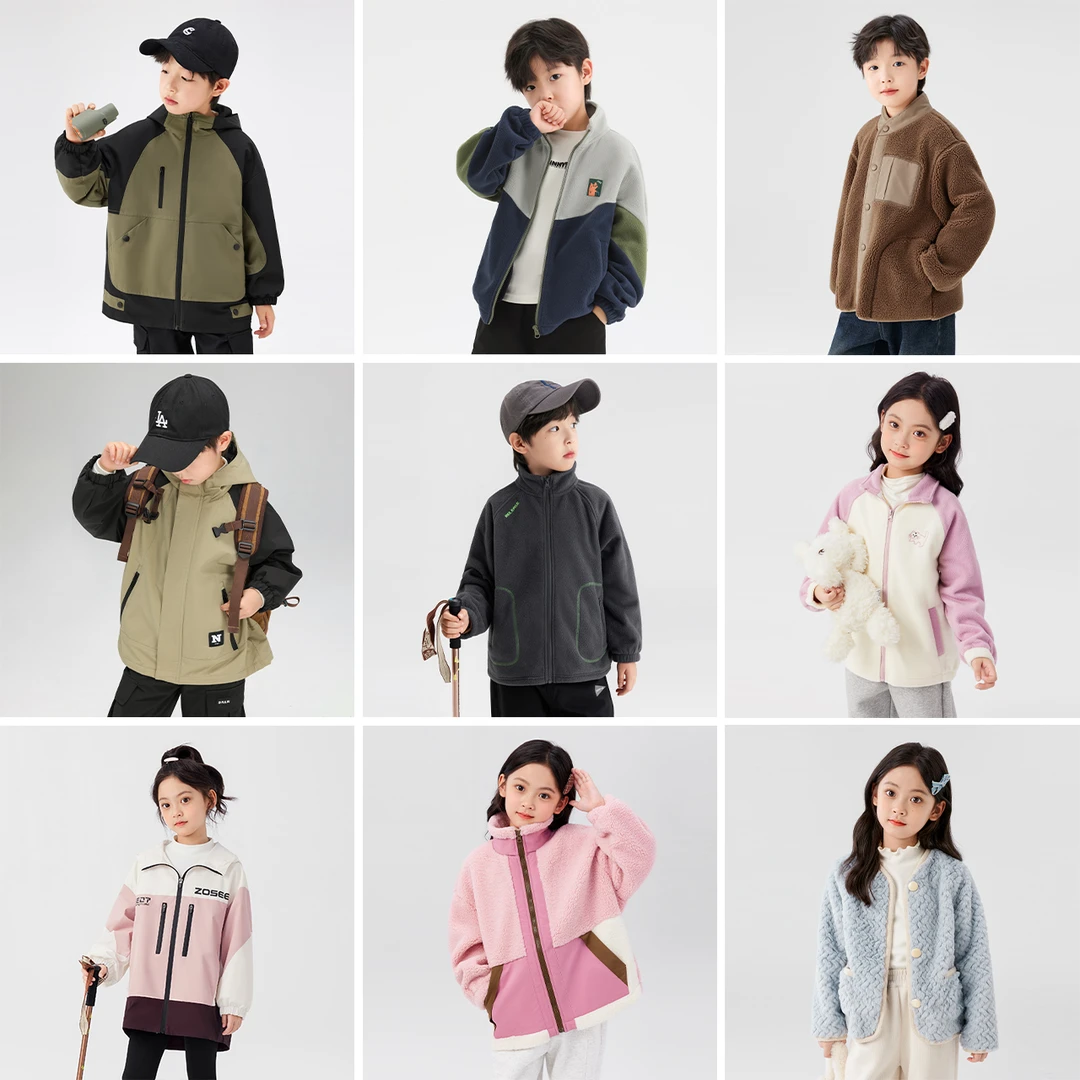 【孤品反季】【外套】左西女童冬款立领保暖外套洋气拼色舒适夹克