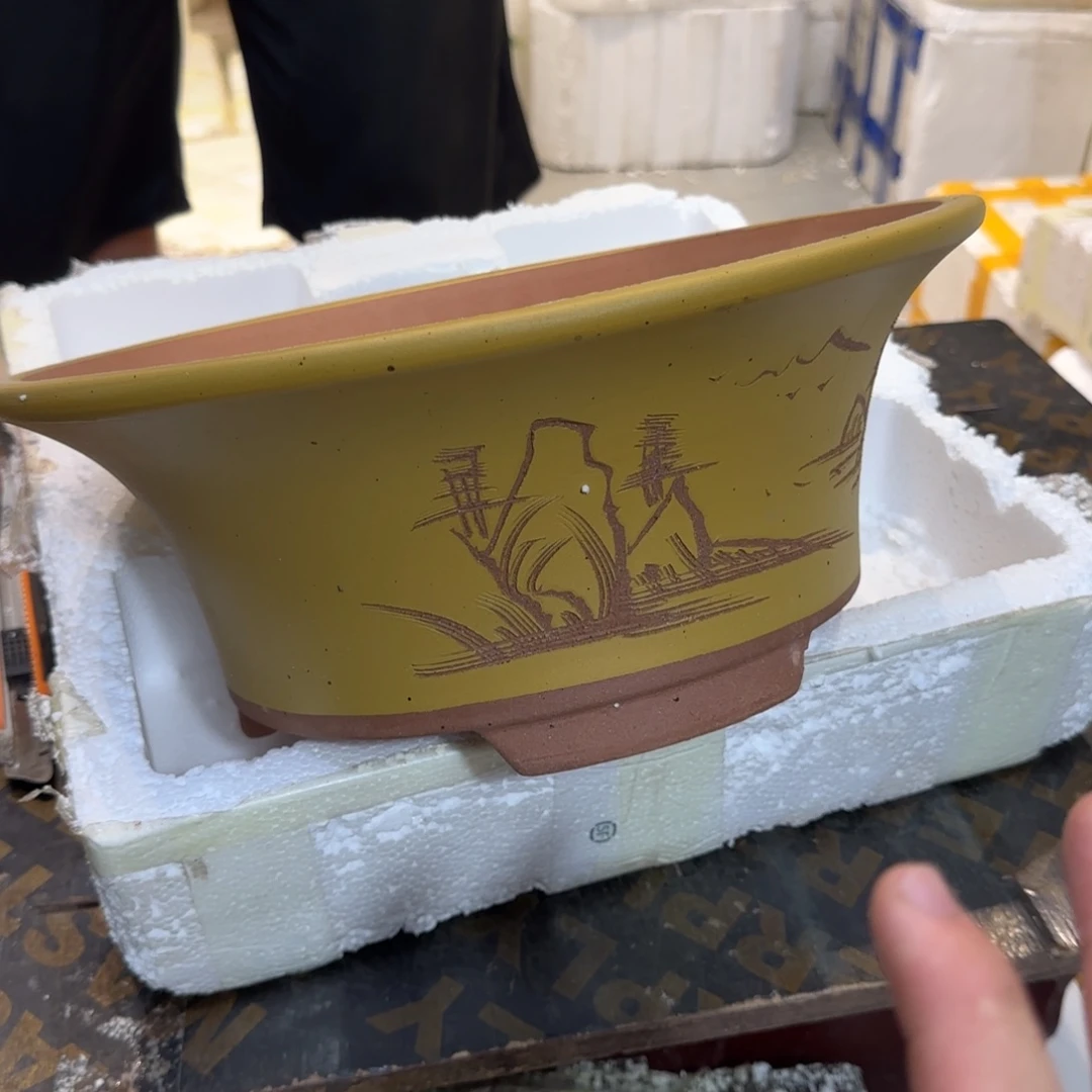 紫砂花盆口径33.14口径