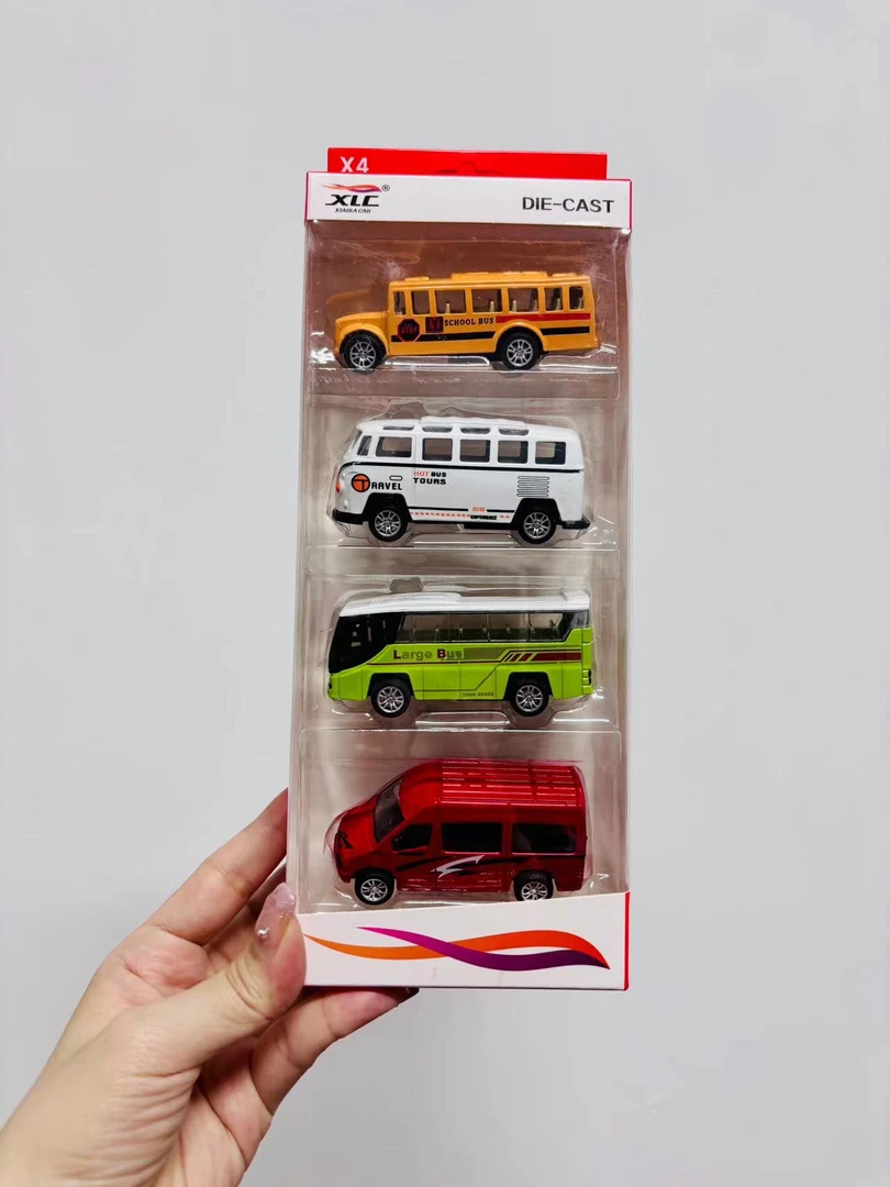 合金校巴巴士条车系列回力车