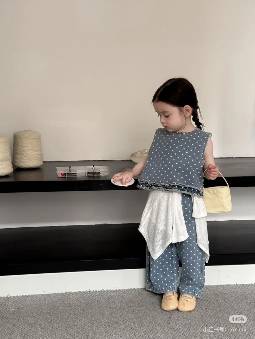 女童毛毛领碎花外套