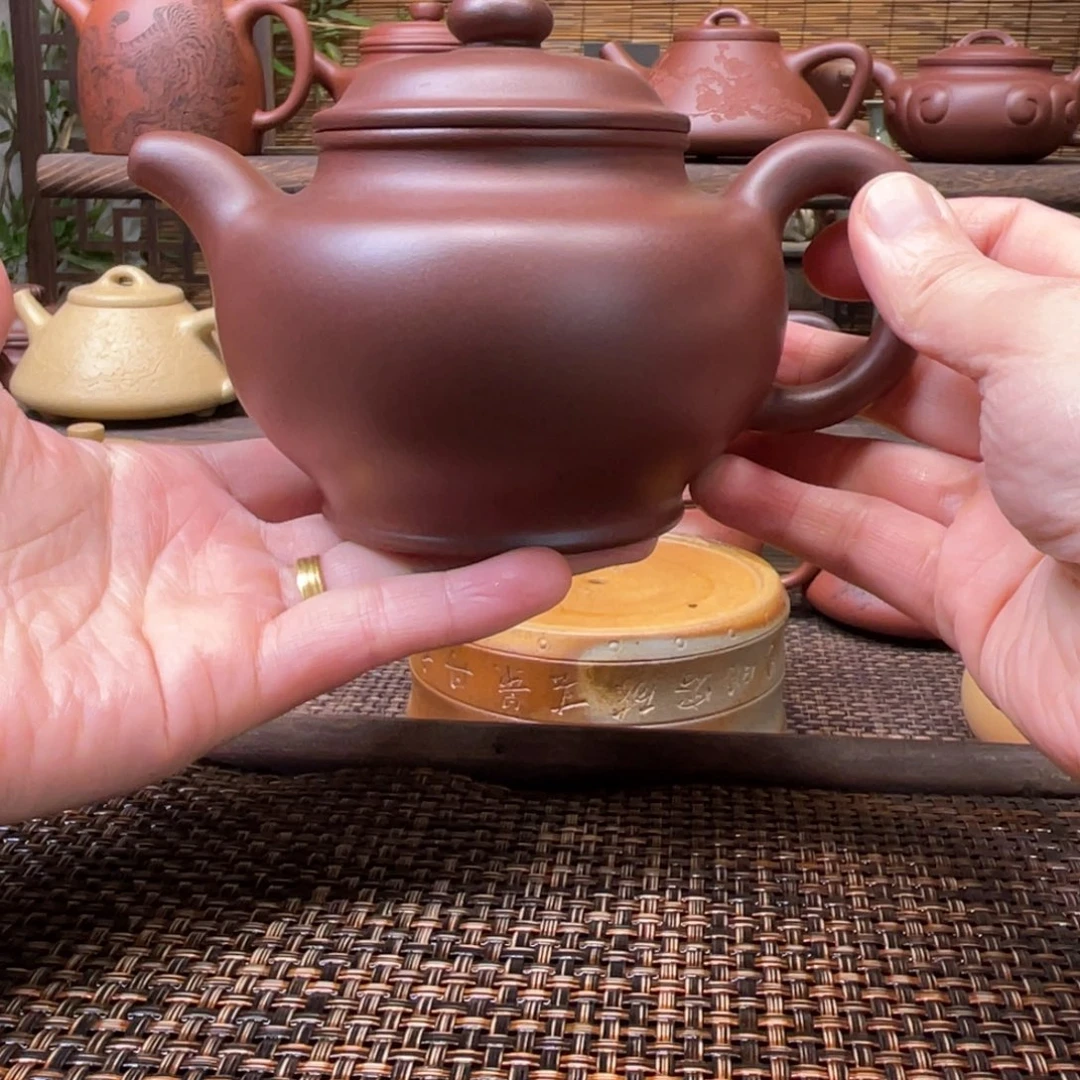 紫砂茶壶宜兴原矿紫砂手工制350