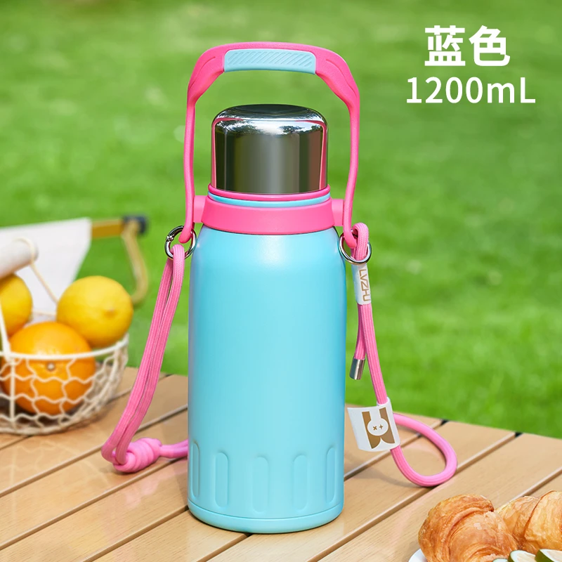 绿珠保温杯大号大容量便携户外316不锈钢运动健身保冷水杯