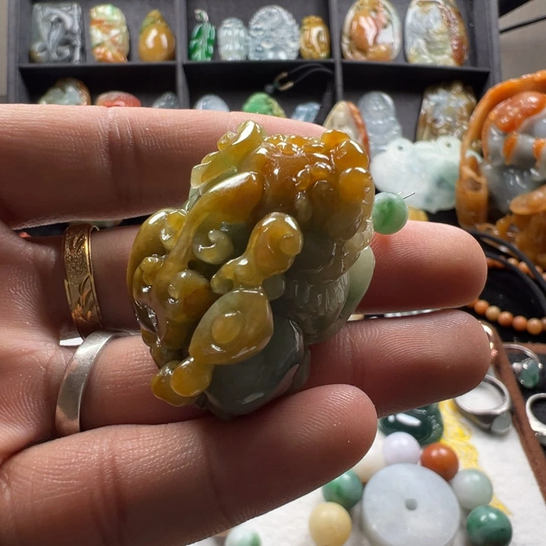 翡翠戒指未镶嵌纯**惧