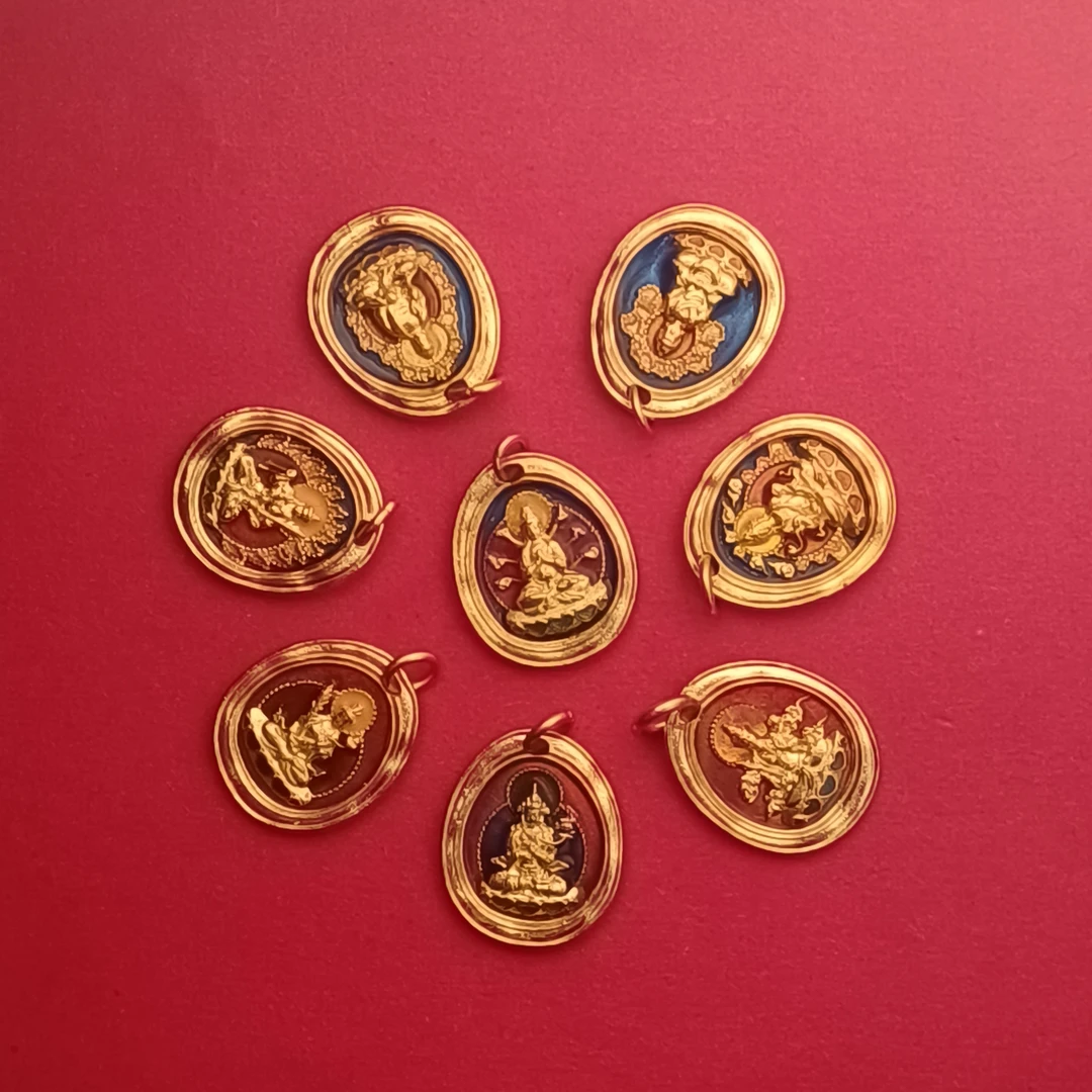 足金烧蓝八大守护（大）