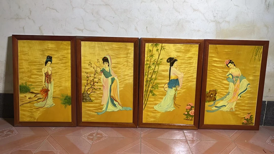 手工油画44X63的楠木（四大美女）
