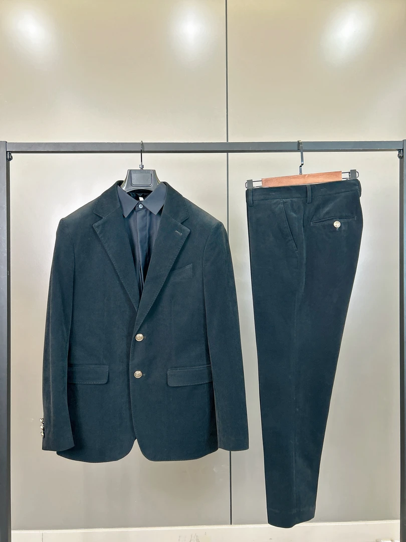 金义QF01款男士高定气质丝绒西服套装西装正装男款