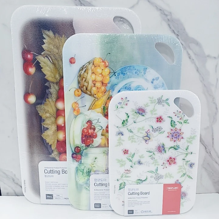 韩装进口-小碎花纳米银抗菌两面用菜板(切完会有划痕)