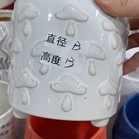 多肉绿植陶瓷花盆9.9包邮，有孔