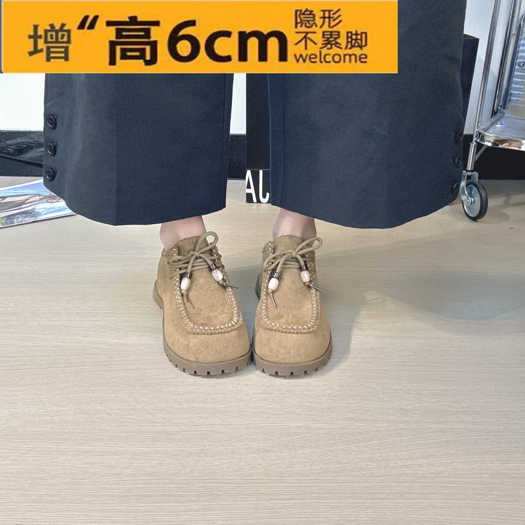 6cm复古勃肯袋鼠鞋包头半拖鞋女外穿2025秋季新款一脚蹬博肯单鞋