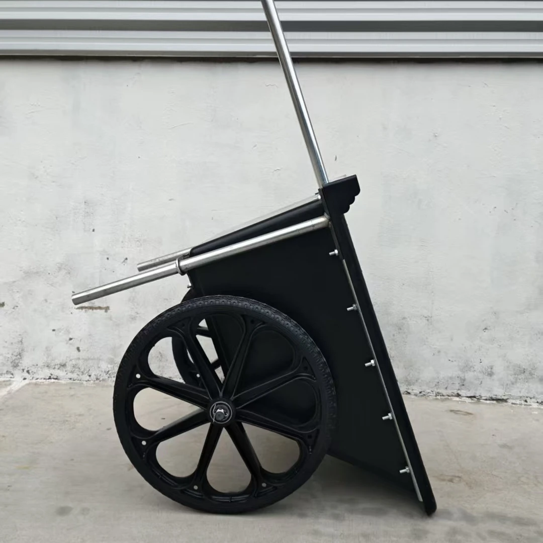 加厚大容量多功能两轮塑料斗车适用于建筑工地养殖环卫家用