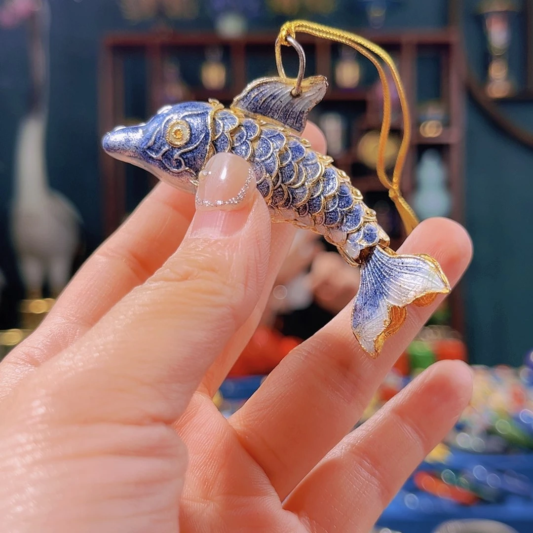 景泰蓝非遗海豚吊坠