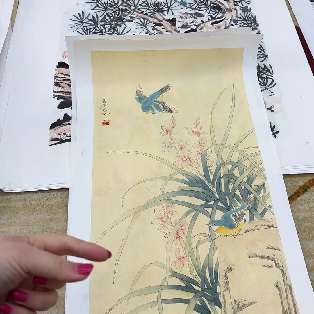 国画四尺四开手绘作品