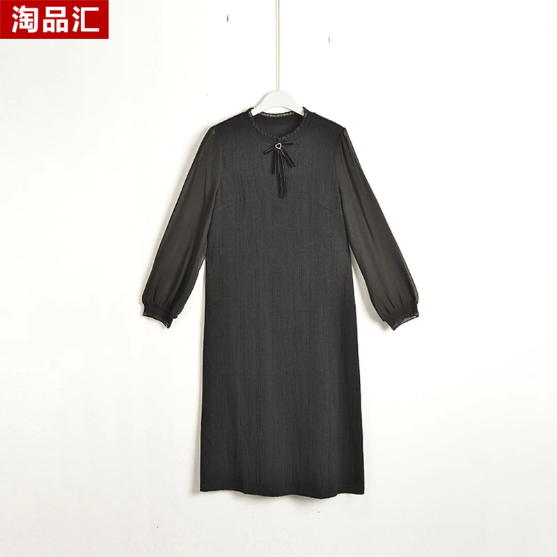 【Y专柜捡漏】中高端时尚女装DQB-连衣裙9024-5433神秘黑正码