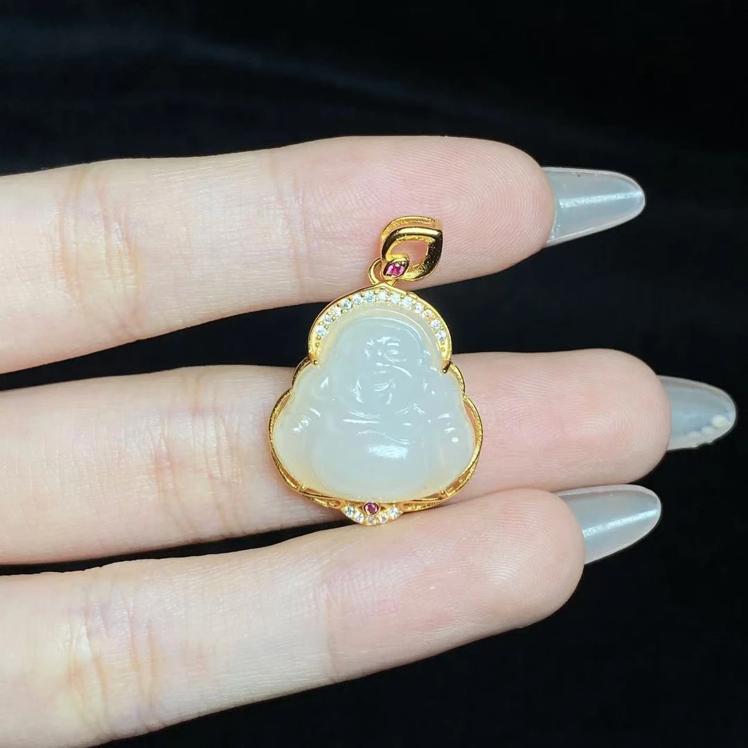 【小北好物】S925银和田玉吊坠约17*17mm【多样性发一件】2QH220X277