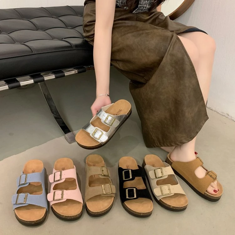 网红时尚外穿一字拖夏季休闲平底拖鞋外穿凉拖沙滩鞋百搭女鞋