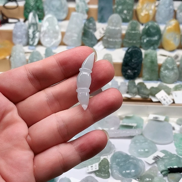 吊坠(不含链)未镶嵌翡翠31藕节手牌