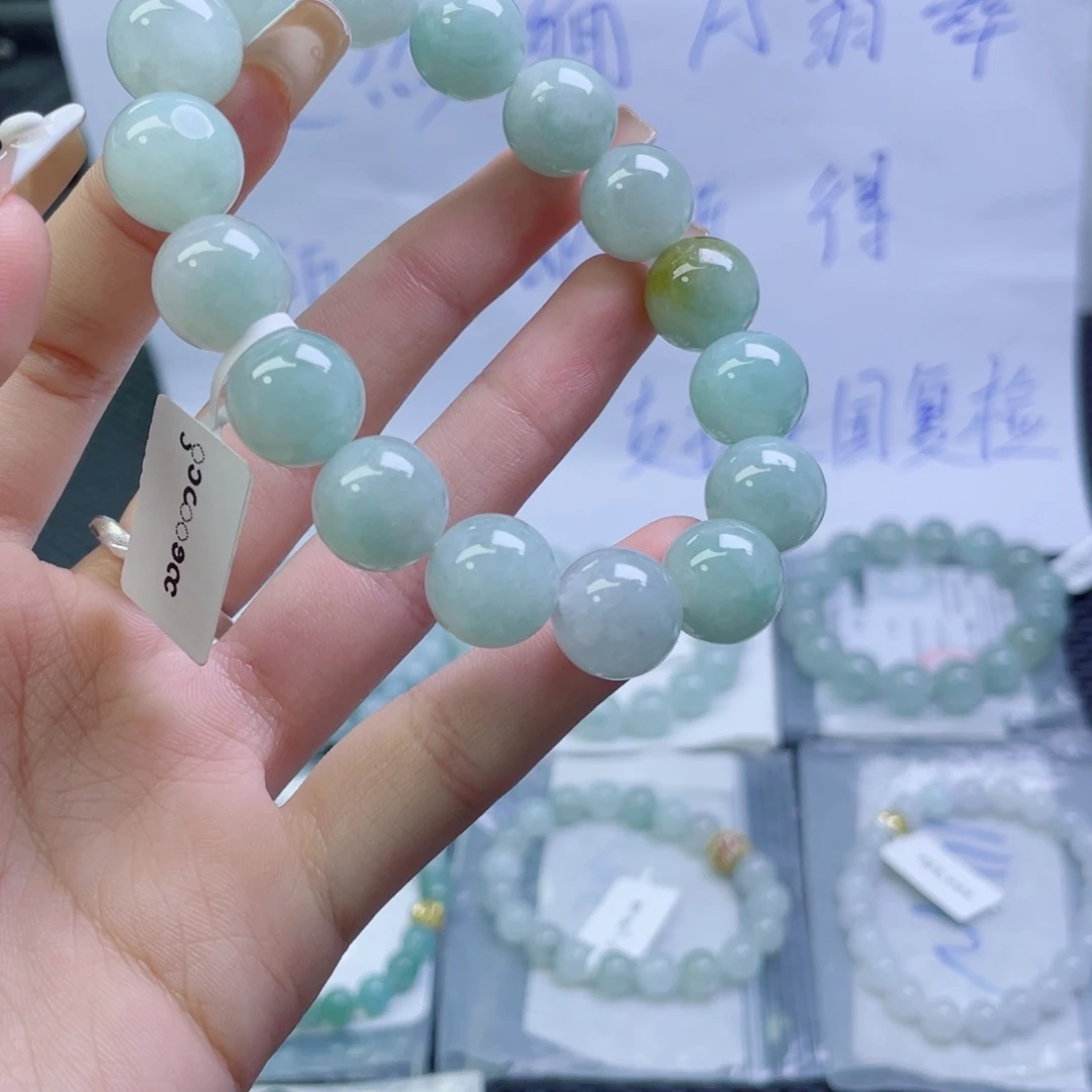 未镶嵌定制翡翠珠串