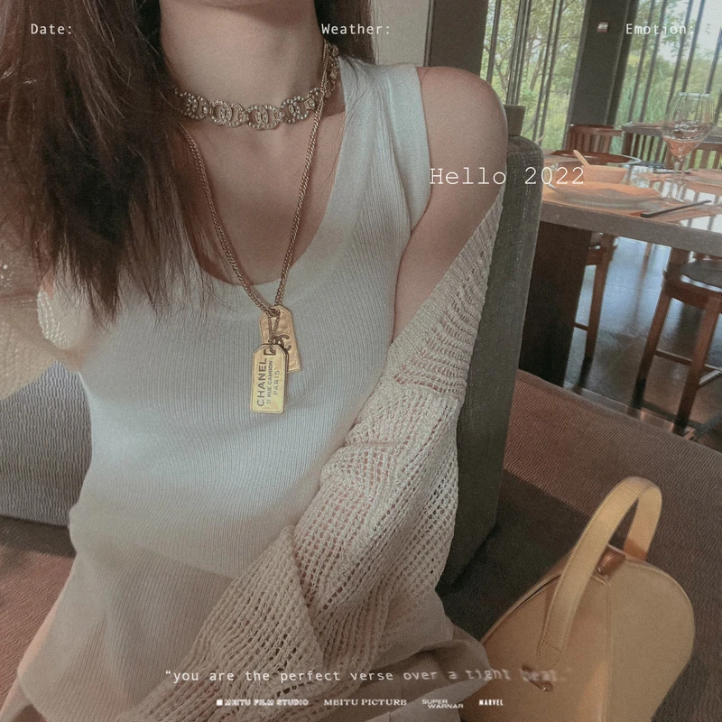 Lilylikes“私宠背心”14G机织遮副乳显瘦下摆不规则背心