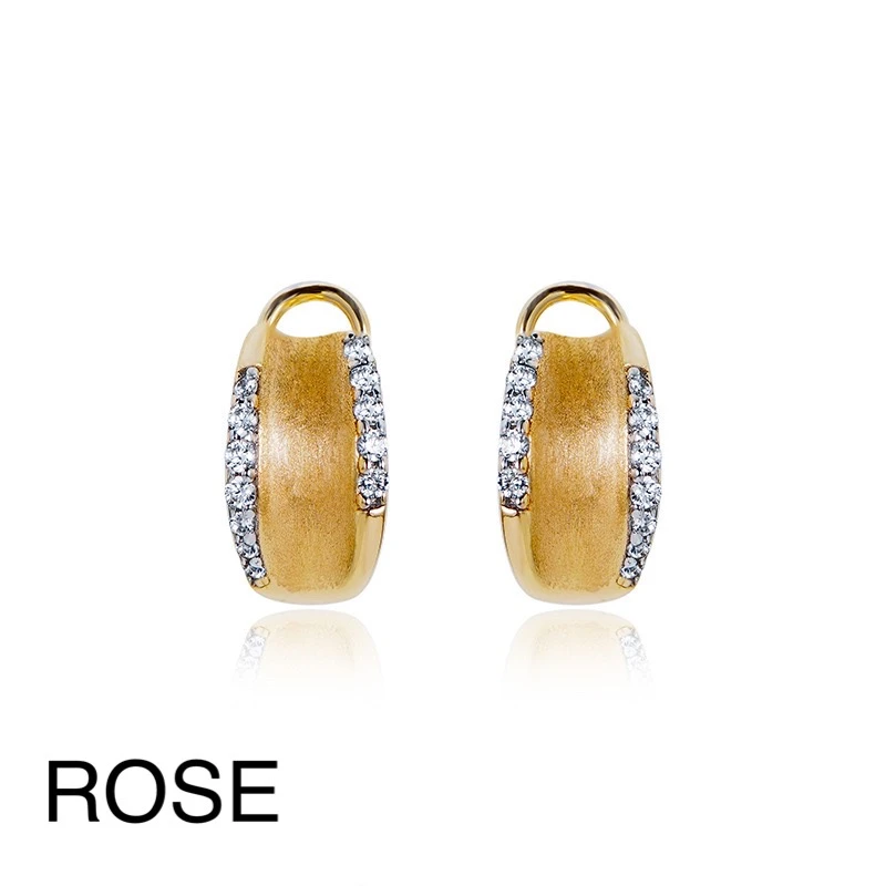 925银合成锆石耳饰 ROSE· 缎带耳环法式复古