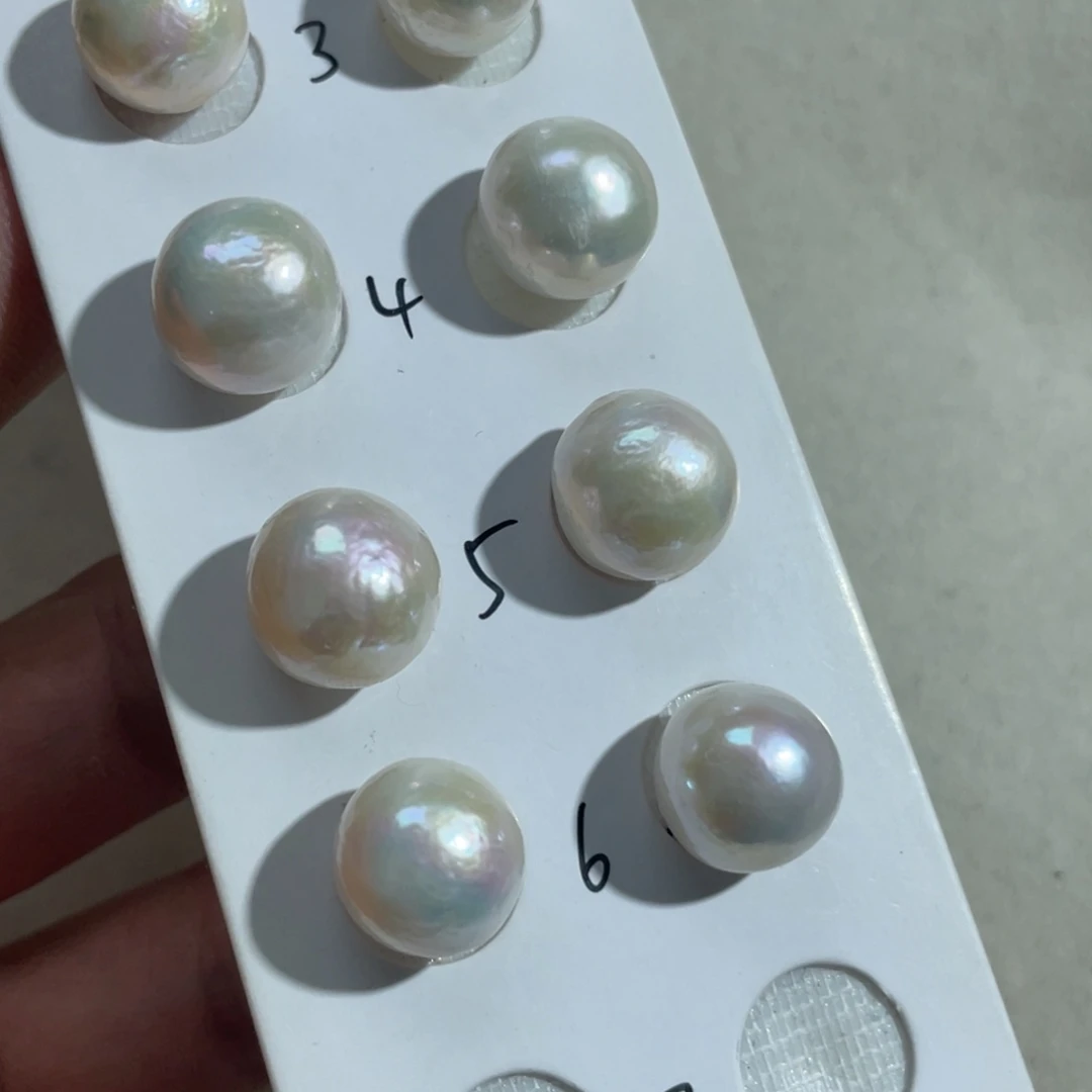 淡水珍珠耳饰银S925镶嵌多样性发一