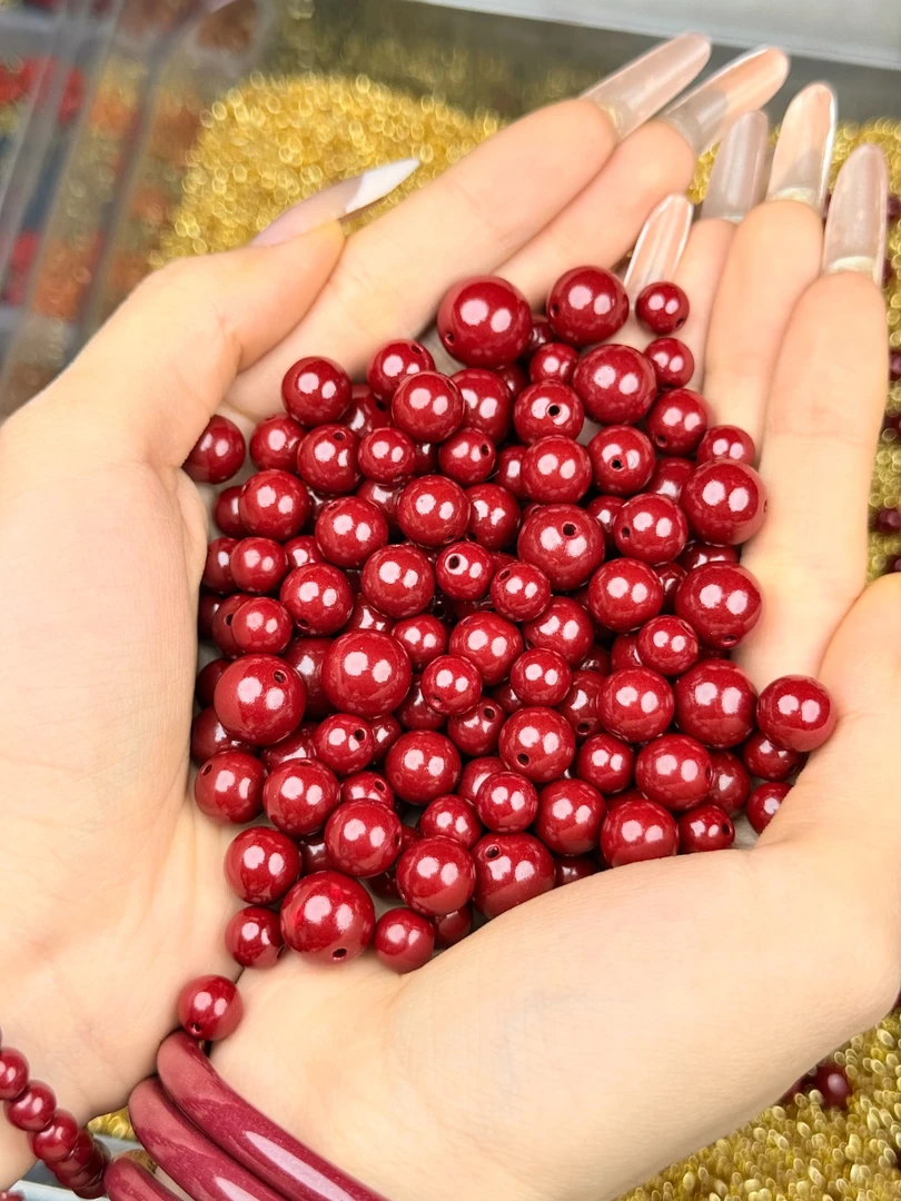 DIY饰品散珠工艺品紫砂朱砂手工创意DIY手工串珠首饰编织珠子