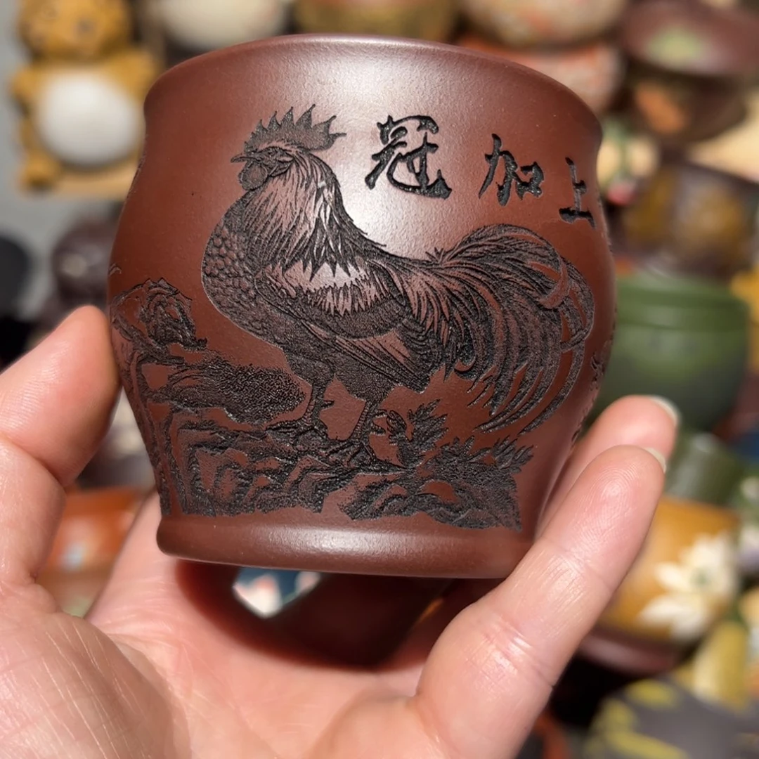 紫砂茶杯宜兴紫砂主人杯