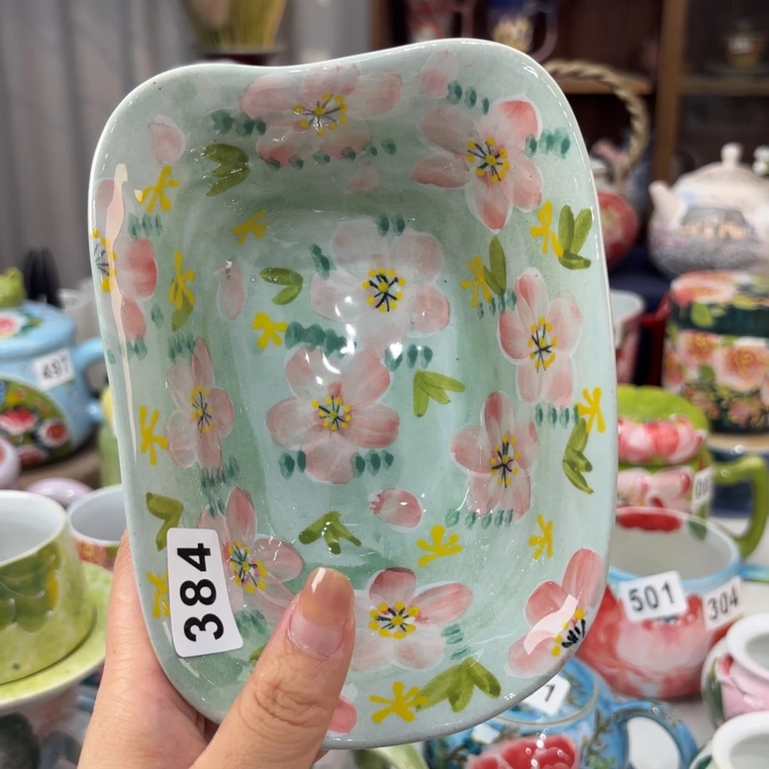 瓷片景德镇手绘高温釉下彩陶瓷茶具