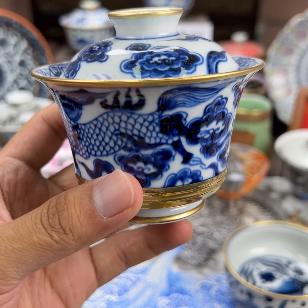 民***瓷片景德镇手工手绘陶瓷