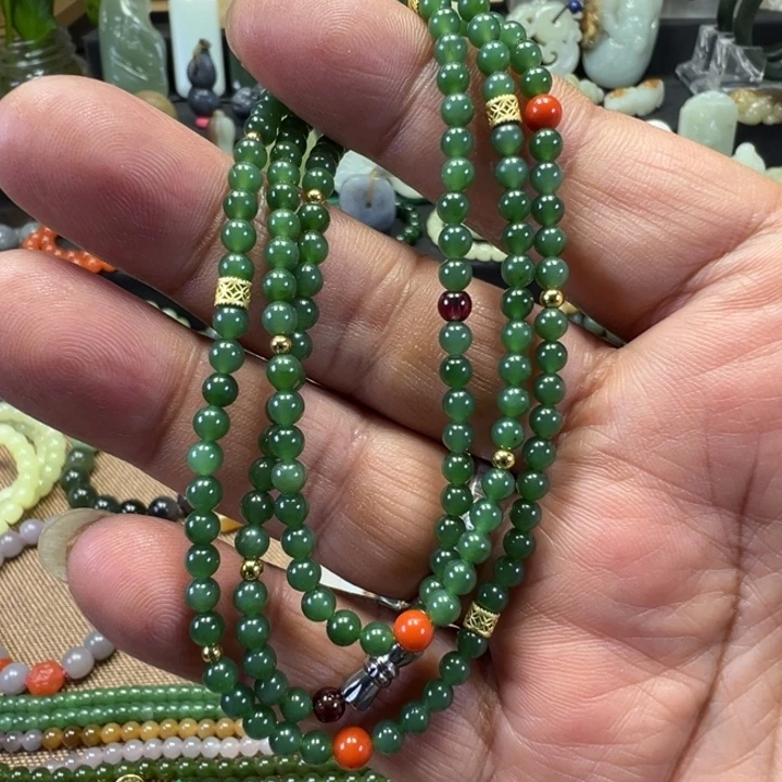 和田玉未镶嵌套链