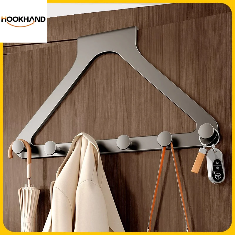 门后挂钩衣服挂架卧室挂衣架壁挂墙上免打孔强力浴室置物收纳神器