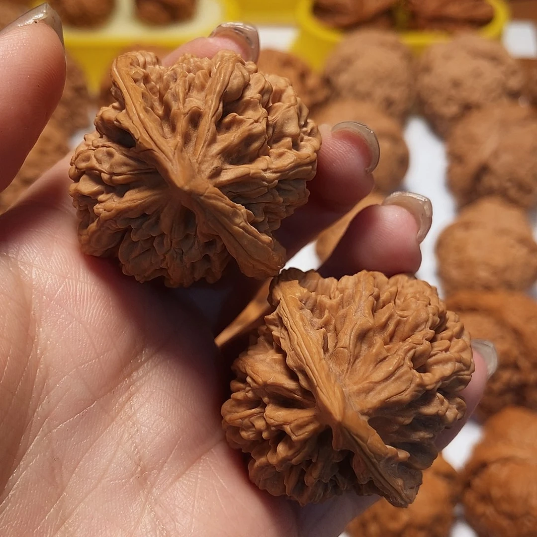 文玩核桃把件39牡丹花王