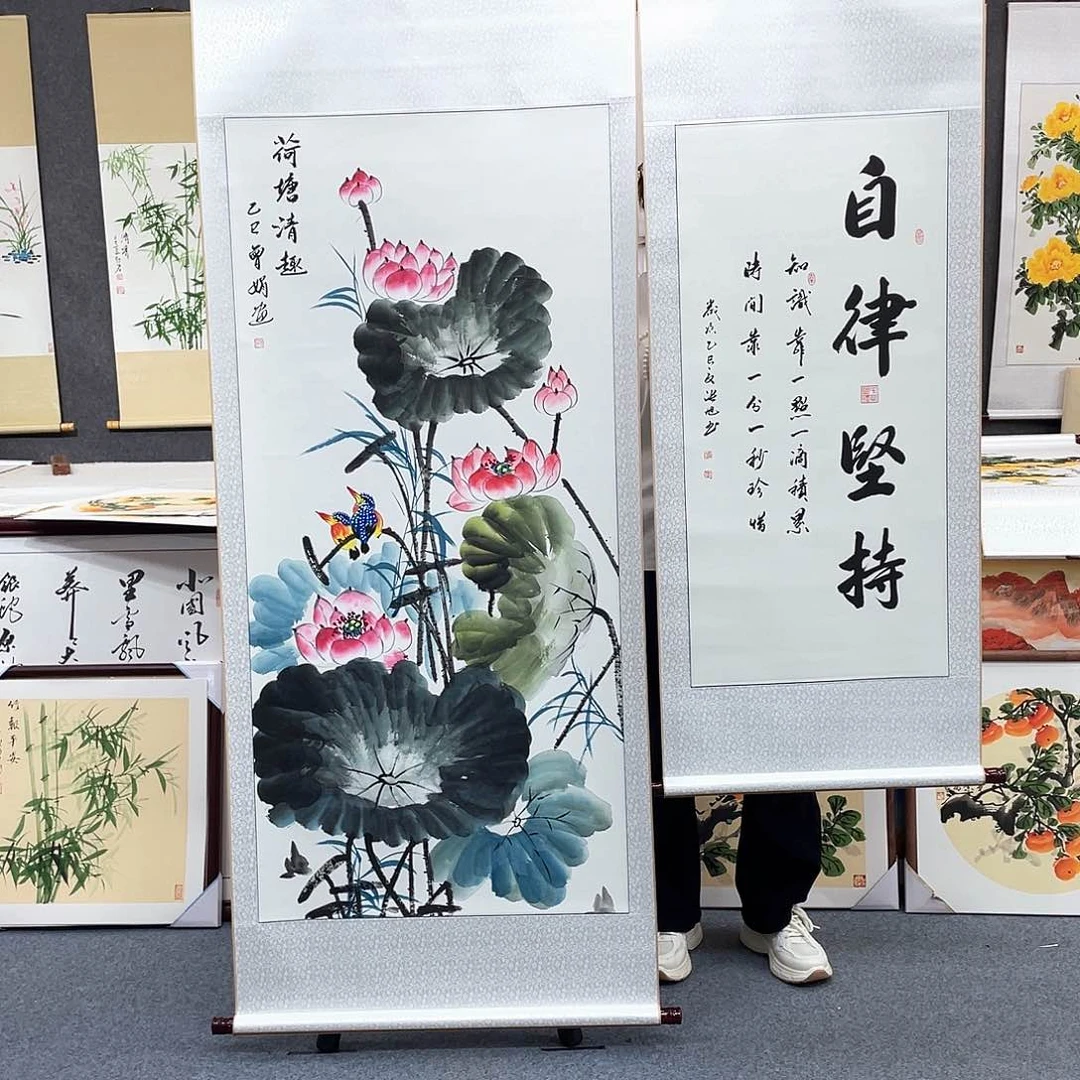国画手绘手写作品