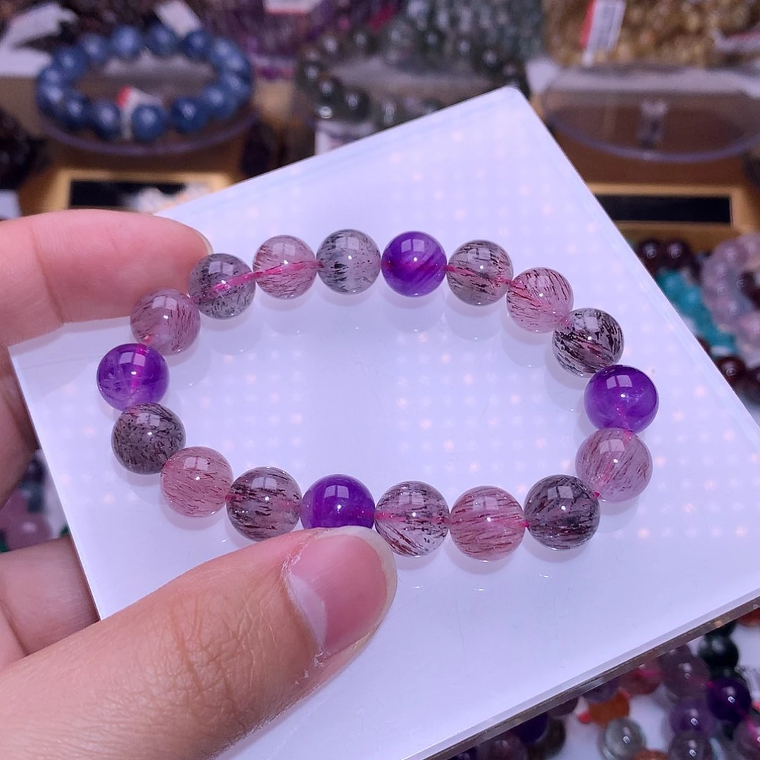 水晶手链未镶嵌10.8mm超七