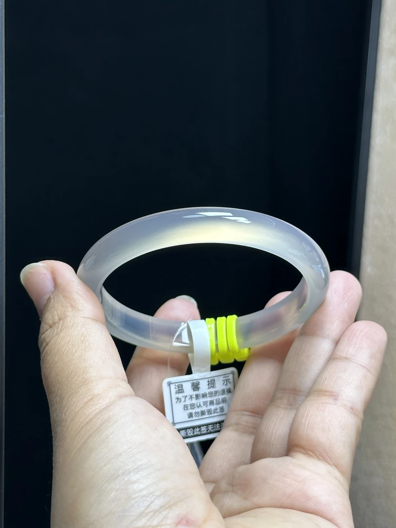 【灰冰】玉髓高冰手镯玉镯小众玛瑙玉镯冰种送女友（多样性发其一）