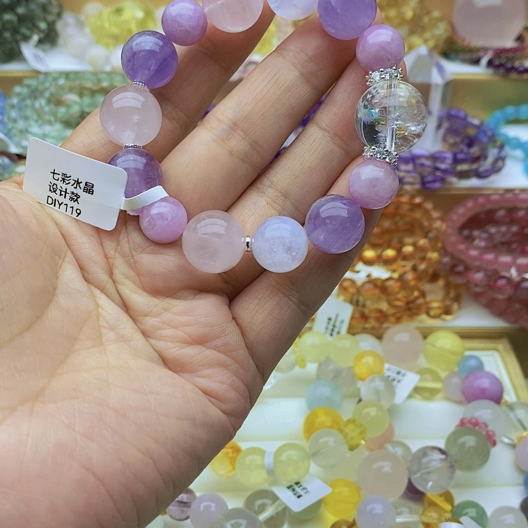 水晶手链未镶嵌天然紫水晶设计款