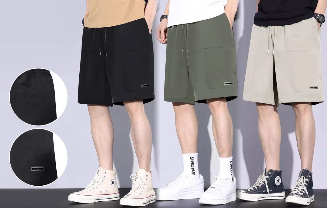 夏季薄款2025新款男士工装口袋短裤运动休闲百搭宽松直筒五分裤男
