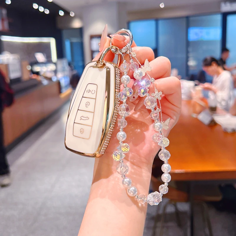 适用24款吉利帝豪钥匙套博越豪星越瑞车牛仔博缤越远景X6几何扣女