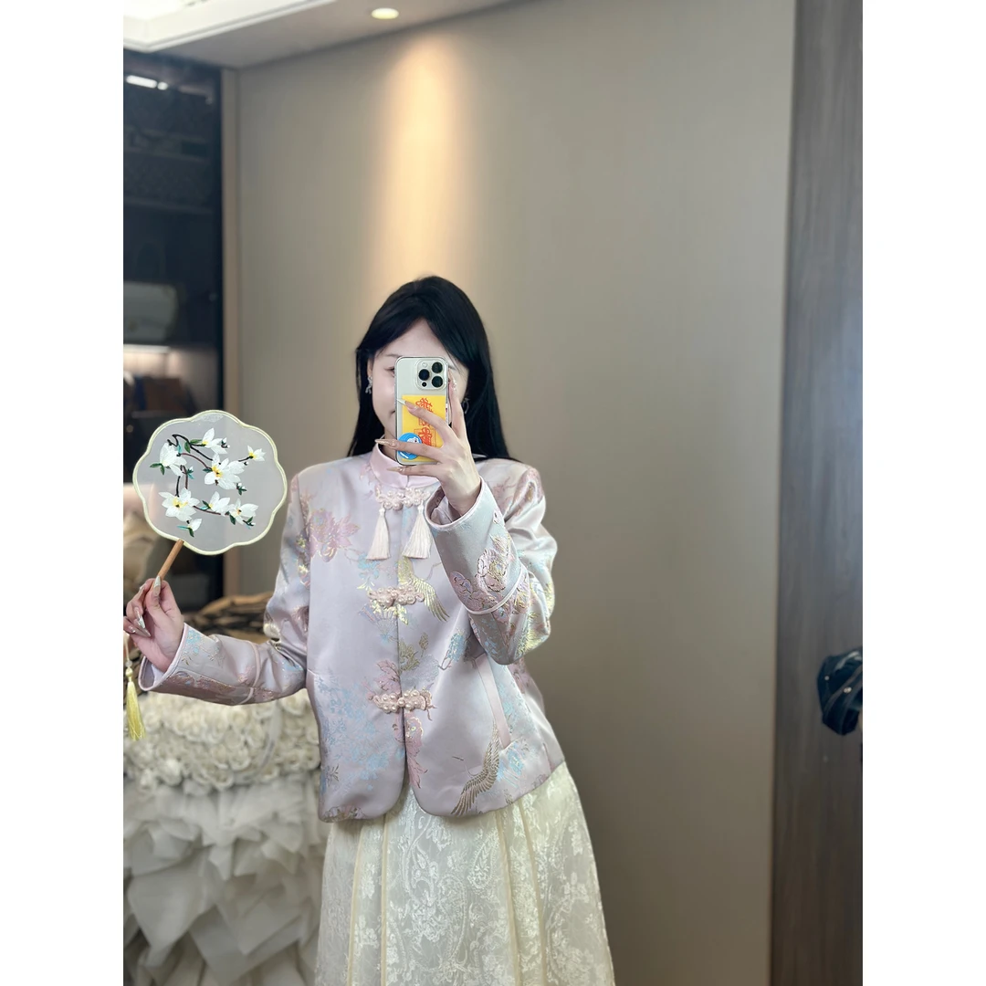 【宠粉专场】飞鹤提花新中式外套DYLL-23106172